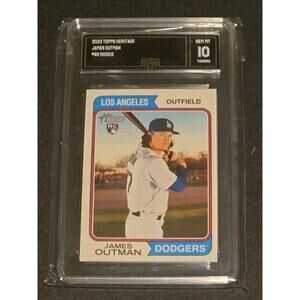 Topps 2023 Heritage James Outman #93 Rookie Card GMA Graded With A Gem Mint 10